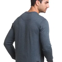 Being Human Men Grey Melange and Black Printed Sweatshirt image 4