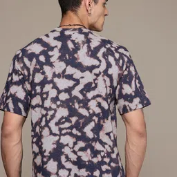 R.Code by The Roadster Life Co. Men Tie & Dye Printed Relaxed Fit T-shirt image 4