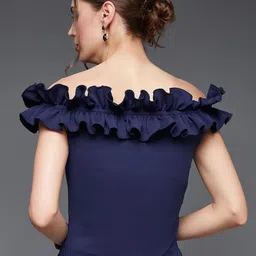 Mast & Harbour Off-Shoulder Georgette Bardot Top image 3