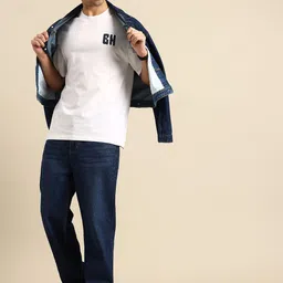 Being Human Pure Cotton Brand Logo Printed Relaxed Fit T-shirt image 2