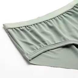 Leading Lady Women's Solid No Visible Panty Line Laser- Cut Edge Hipster Brief image 2