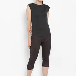 appulse Women Pack of 2 Pink & Charcoal Grey Solid Round Neck T-shirt image 5