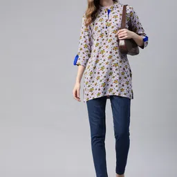 One Femme Ethnic Motifs Printed Kurti image 4