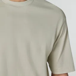 XYXX Men Solid Round Neck Cotton Oversized T-shirt image 3