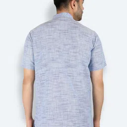 Latest Chikan Garments Men Blue Kurta image 5