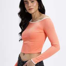glitchez One Side Allure Ribbed Fitted Crop Top image 5