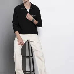 The Indian Garage Co Typography Printed Corduroy Sweatshirt image 5