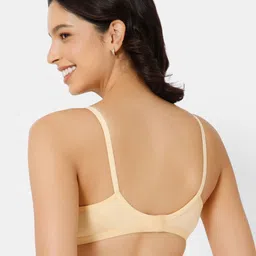 intimacy LINGERIE Pack of 3 Medium Coverage Cotton Plunge Bra with All Day Comfort image 3