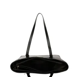 Marie Claire Black Textured Structured Shoulder Bag image 2