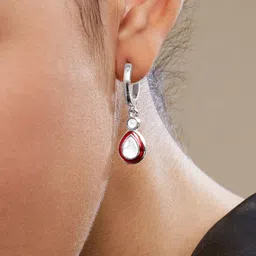 MINUTIAE Silver-Plated Geometric Drop Earrings image 4