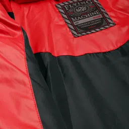 Flying Machine Men Black & Red Colourblocked Puffer Jacket image 5