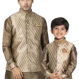 VASTRAMAY Woven Design Nehru Jacket-picture-24