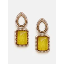 Ruby Raang Studio Yellow Stone and Mossanite Choker Jewellery Set image 5