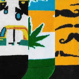 Dynamocks Unisex Pack Of 6 Patterned Calf Length Socks image 3