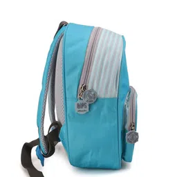 QIPS Unisex Kids Turquoise Blue & Grey Graphic Backpack image 3