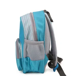 QIPS Unisex Kids Turquoise Blue & Grey Graphic Backpack image 4