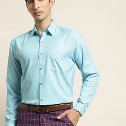 SOJANYA Men Blue Cotton Classic Regular Fit Cotton Formal Shirt-image-18