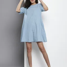 Tommy Hilfiger Chambray Pure Cotton A-Line Dress-picture-11
