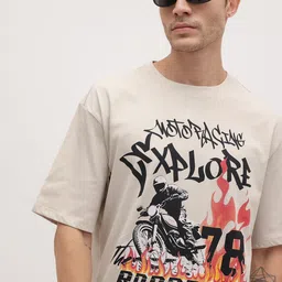The Roadster Life Co. Graphic Relaxed Fit Pure Cotton T-shirt-picture-45