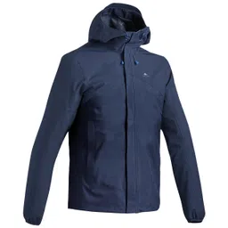 quechua Men's Hiking Lightweight Waterproof Jacket MH150 Blue-picture-10