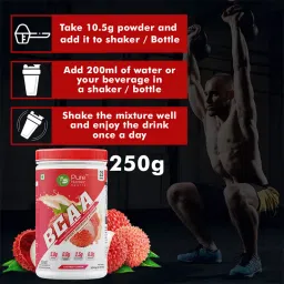 Pure Nutrition BCAA With Glutamine Instant Energy Pre-Post Workout Supplement - Lychee image 5