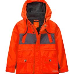 Cherry Crumble By Nitt Hyman Kids Orange Color Block Pattern Jacket-picture-27