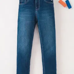 Ed-a-Mamma Girls Blue Solid Jeans-picture-10