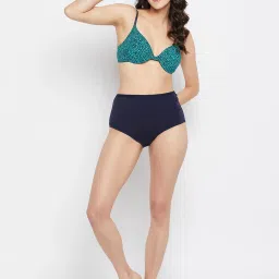 Clovia Teal Printed Full Coverage Push-Up Bra image 4