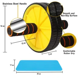 Strauss Double Exercise Wheel (Yellow) image 5