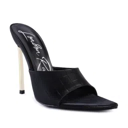 London Rag Women's Black Casual Stilettos image 2