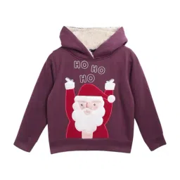 Cherry Crumble by Nitt Hyman Kids Maroon Applique Hoodie image 1