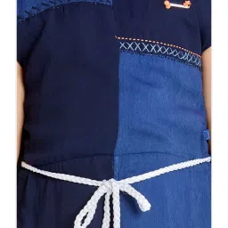 Peppermint Kids Navy Regular Fit Kurta Set image 5