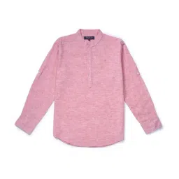 Gini & Jony Kids Pink Cotton Regular Fit Full Sleeves Shirt-picture-17