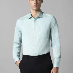 Louis Philippe Green Cotton Regular Fit Checks Shirt-picture-36