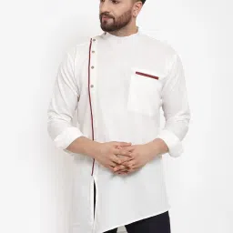 Benstoke White Regular Fit Short Kurta image 1