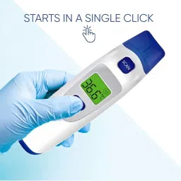 Ozocheck Non-Contact Forehead (IR) Thermometer (White & Blue image 2