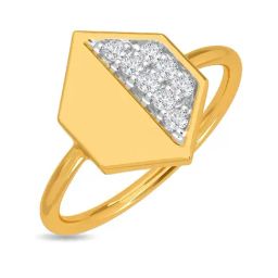 Kisna Diamond & Gold Jewellery Khizar 14k (585) Diamond & Gold Ring For Women-picture-20