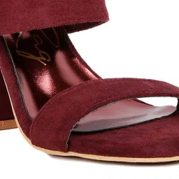 London Rag Women's Burgundy Casual Sandals image 4