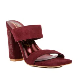 London Rag Women's Burgundy Casual Sandals image 2