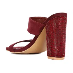 London Rag Women's Burgundy Casual Sandals image 5