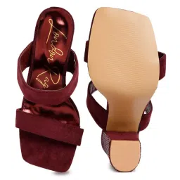 London Rag Women's Burgundy Casual Sandals image 3
