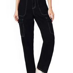 Kraus Jeans Women High-Rise Cargos Trousers-image-83