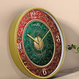 RANDOM Green & Red Printed Contemporary Wall Clock image 1
