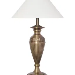 kapoor lamp shades Kapoor E Illuminations Golden Brass Table Lamp - Set of 1 image 2