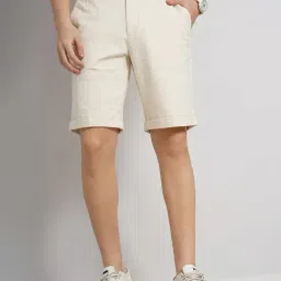 celio* Off White Loose Fit Shorts-image-68