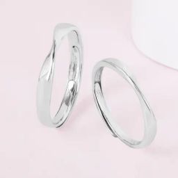 Zavya 92.5 Sterling Silver Casual Adjustable Casual Couple Rings for Unisex - Set of 2-picture-42