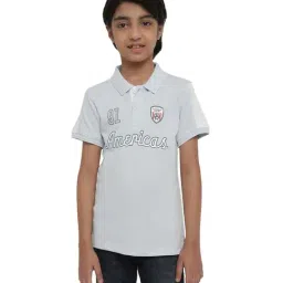 Octave Kids Blue Cotton Printed Polo T-Shirt-picture-12