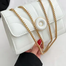 CORSICA Women White PU Shopper Sling Bag-image-92