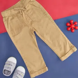 Pantaloons Baby Kids Beige Cotton Regular Fit Trousers-picture-13