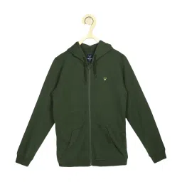 Allen Solly Junior Green Cotton Hoodie image 1